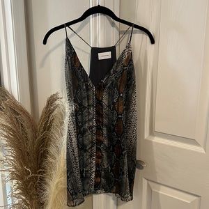 Adrienne Snakeskin Racerback Tank